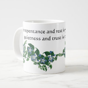 Mandevilla Blume Floral Scripte Jumbo Tasse
