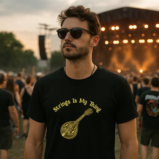 Mandolin Bluegrass Folk Music Strings T-Shirt (Von Creator hochgeladen)