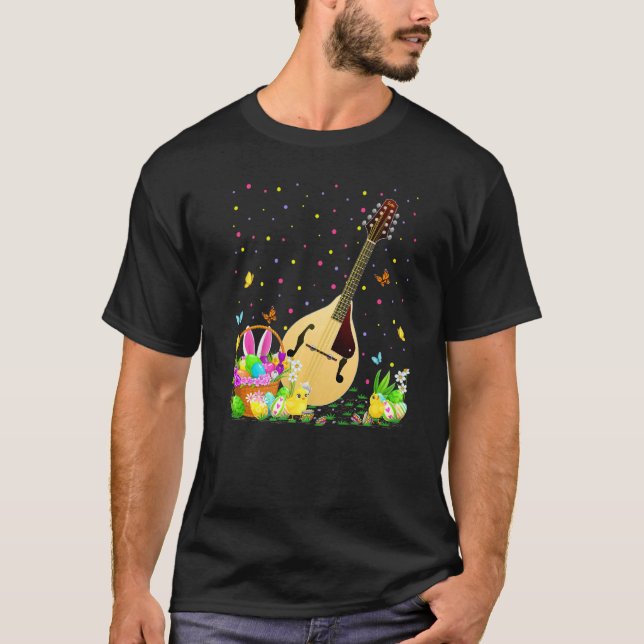 Mandolin Bunny Easter Egg Hunt Mandolin Oster Su T-Shirt (Vorderseite)