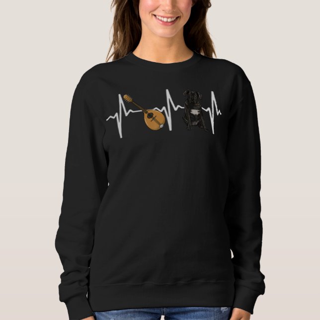 Mandolin Cane Corso Heartbeat Dog Sweatshirt (Vorderseite)