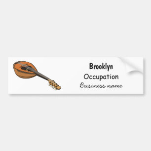 Mandolin-Cartoon-Abbildung Autoaufkleber
