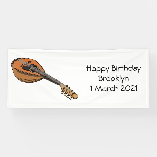 Mandolin-Cartoon-Abbildung Banner (Horizontal)