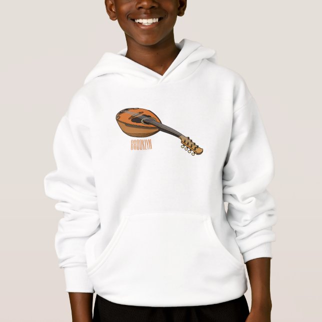 Mandolin-Cartoon-Abbildung Hoodie (Vorderseite)