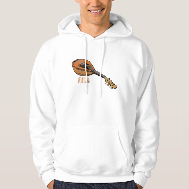 Mandolin-Cartoon-Abbildung Hoodie (Vorderseite)
