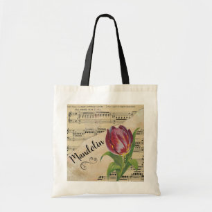 Mandolin Elegant Tulip Vintage Noten Tragetasche