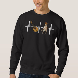 Mandolin English Foxhound Heartbeat Dog Sweatshirt