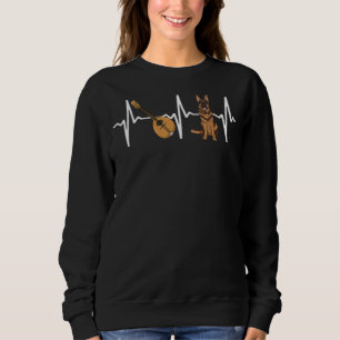 Mandolin German Shepherd Heartbeat Dog Sweatshirt