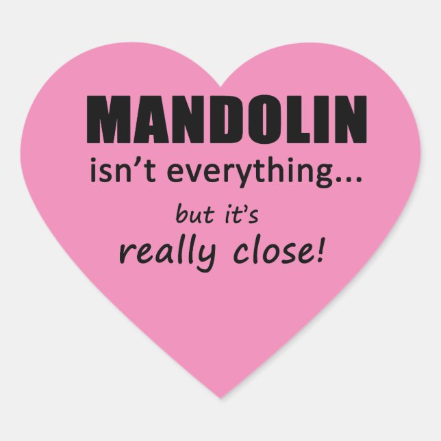 Mandolin ist nicht alles Herz Sticker (Vorderseite)
