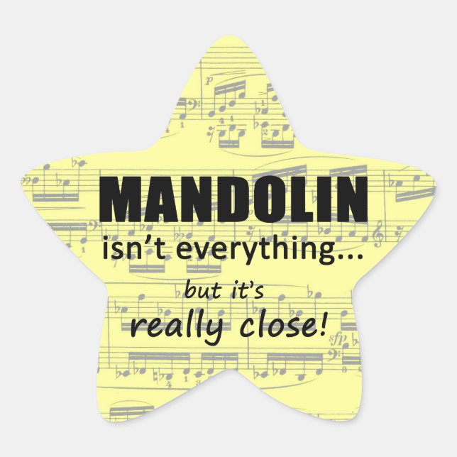 Mandolin ist nicht alles Star Sticker (Vorderseite)