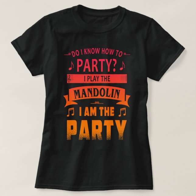 Mandolin Lover player Party tee (Design vorne)