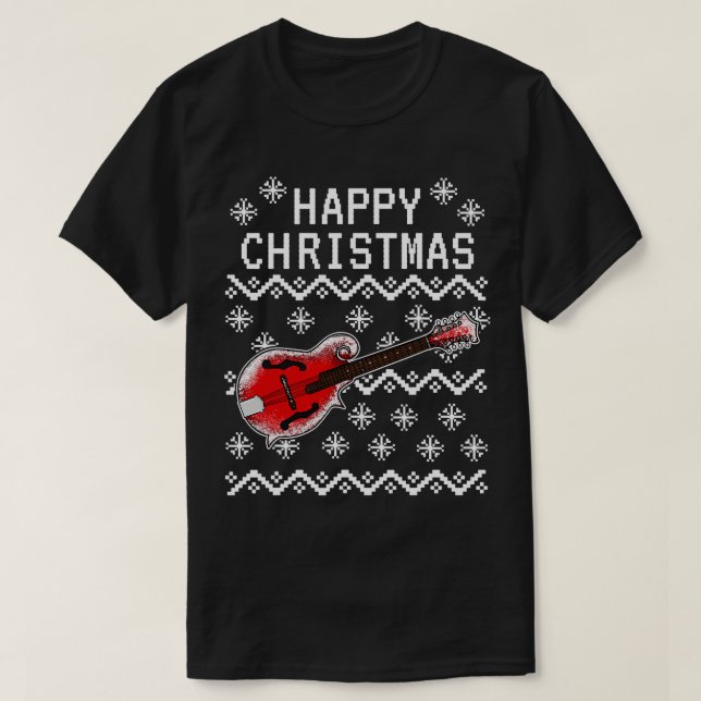 Mandolin Lover Player Ugge Christmas Mandolinist M T-Shirt (Design vorne)