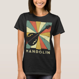 Mandolin Lover Vintag Mandolin Player Music Retro T-Shirt