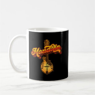 Mandolin Lover Vintag Mandolin Retro 80er Vibe Mus Kaffeetasse