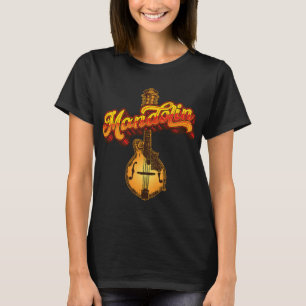 Mandolin Lover Vintag Mandolin Retro 80er Vibe Mus T-Shirt