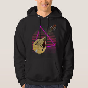 Mandolin Lover Vintag Mandolin Vaporwave 80er Aest Hoodie