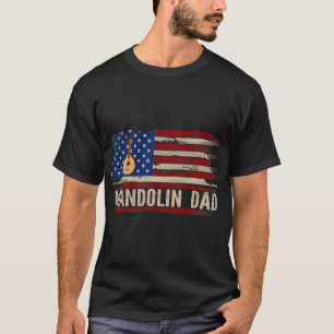Mandolin Lover Vintag Mandolin Vater American USA T-Shirt