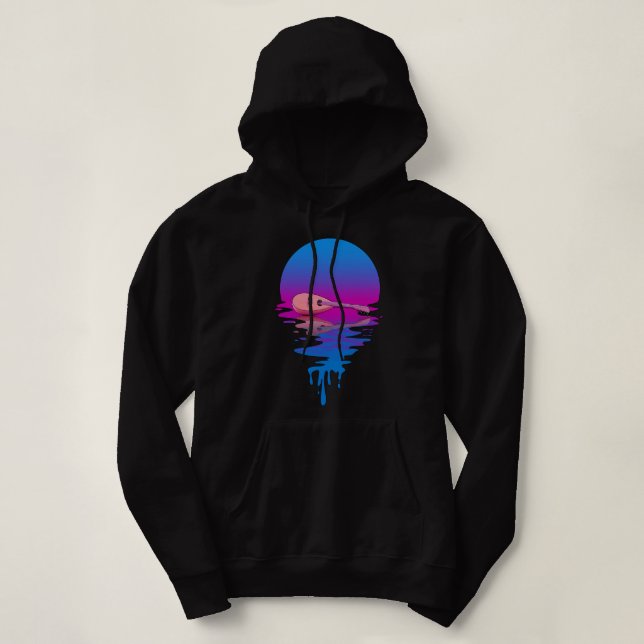 Mandolin Lover Vintag Retro Sunset Mandolin 1 Hoodie (Design vorne)