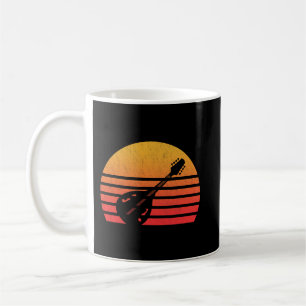 Mandolin Lover Vintag Retro Sunset Mandolin Kaffeetasse