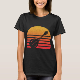 Mandolin Lover Vintag Retro Sunset Mandolin T-Shirt