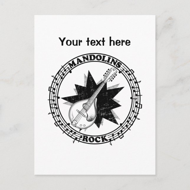 Mandolin Music Postkarte (Vorderseite)