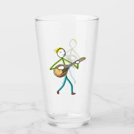 Mandolin Playing Stickman Glas