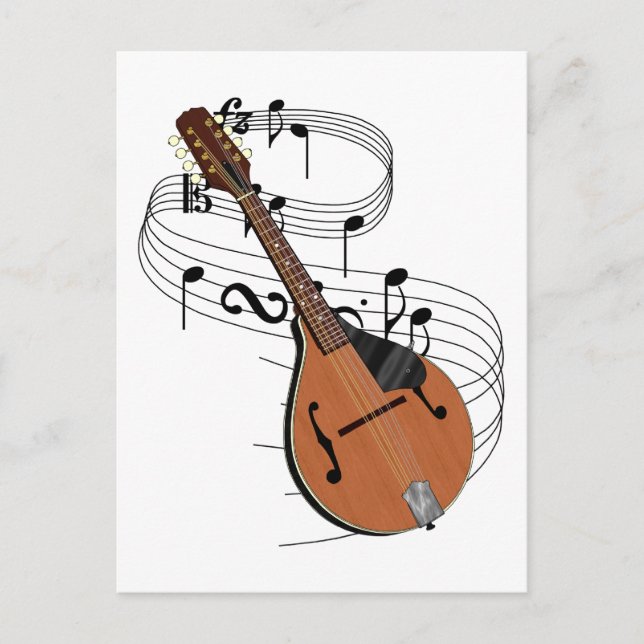 Mandolin Postkarte (Vorderseite)