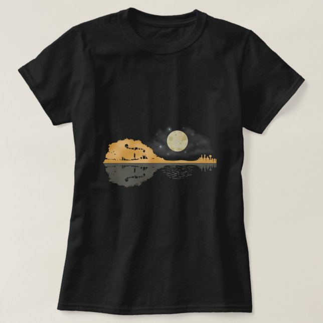 Mandolin Shirt Men Country Music Tshirt Moon Blueg (Design vorne)