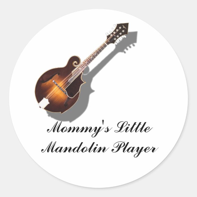 MANDOLIN-STICKER RUNDER AUFKLEBER (Vorderseite)