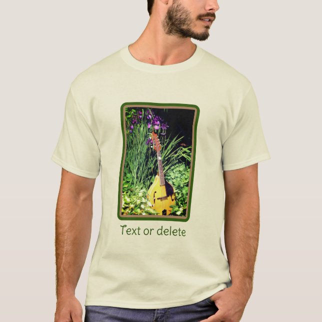 Mandolin und Iris Garden Personalisiert T-Shirt (Vorderseite)