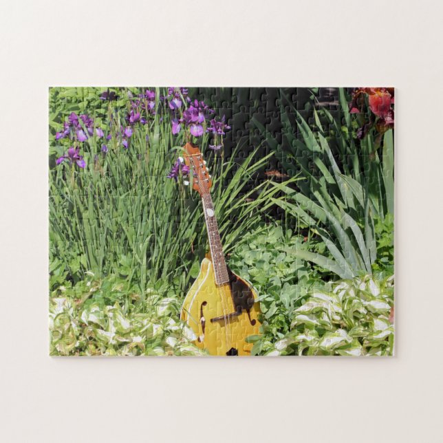 Mandolin und Irischer Blumengarten Puzzle (Horizontal)