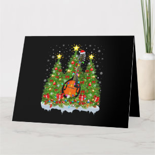 Mandolin Xmas Lights Santa Mandolin Christmas Tree Karte