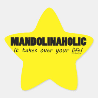 Mandolinaholic Life Star Sticker