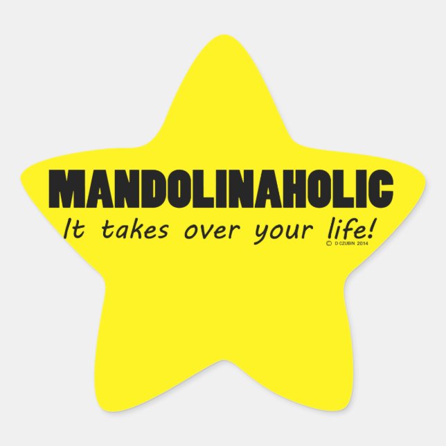 Mandolinaholic Life Star Sticker (Vorderseite)