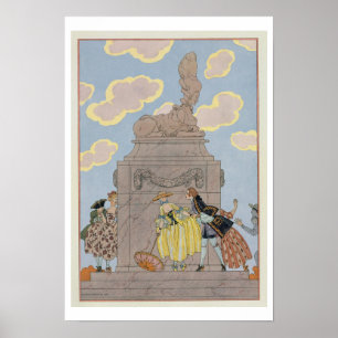 Mandoline, Abbildung für "Fetes Galantes" durch Pa Poster