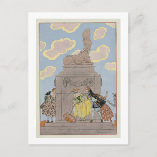 Mandoline, Abbildung für "Fetes Galantes" durch Pa Postkarte