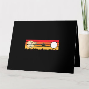 Mandoline Sonnenuntergang Vintage Bluegrass Musik Karte