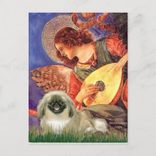 Mandolinenengel - Pekingese 1b Postkarte