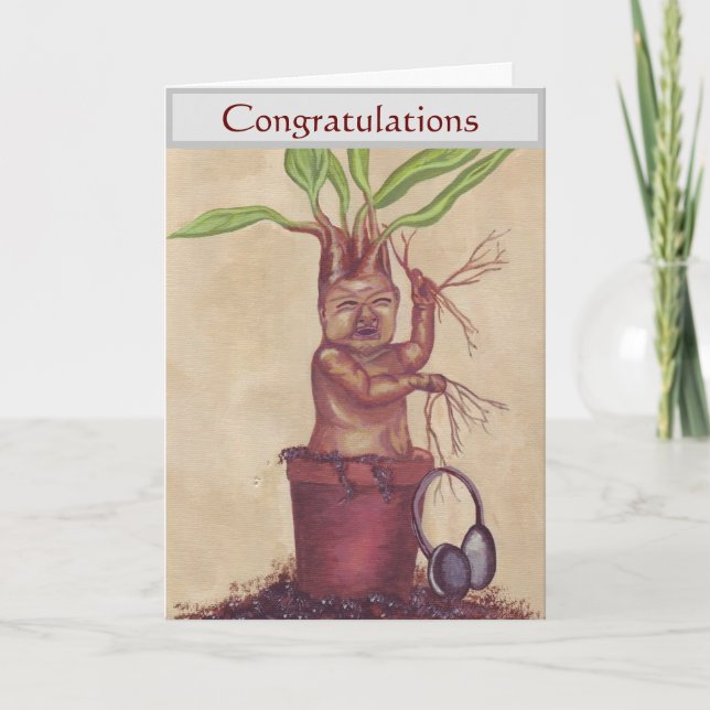 Mandrake New Baby Card Karte (Vorderseite)