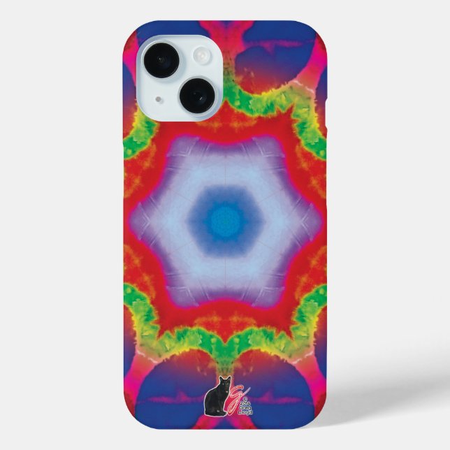 Mandril Kaleidoscope iPhone Case (Rückseite)