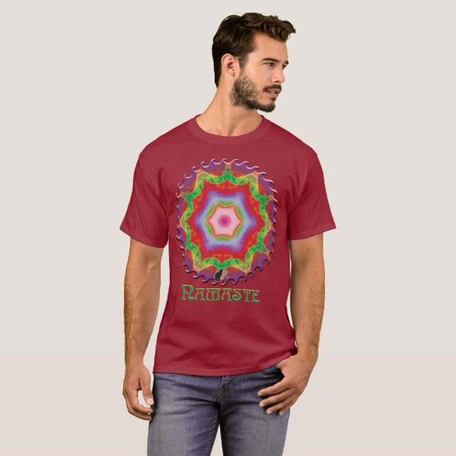 Mandril Namaste Kaleidoscope T-Shirt (Vorne ganz)