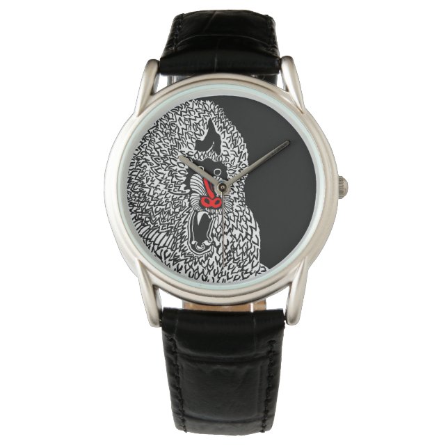 Mandrill Monkey Watch Armbanduhr (Vorderseite)
