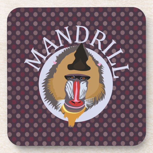 Mandrill Untersetzer (Vorderseite)