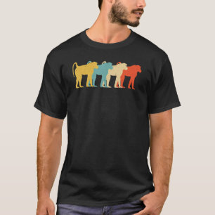 Mandrill Vintag Retro Monkey Baboon Lover 60er 70e T-Shirt
