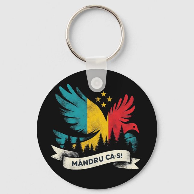 Mandru ca-s roman schlüsselanhänger (Vorderseite)