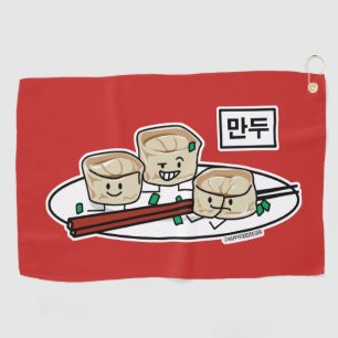 Mandu koreanisches Mehlkloß-dim sumfrühstück Golfhandtuch