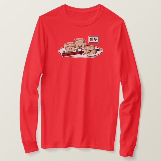 Mandu koreanisches Mehlkloß-dim sumfrühstück T-Shirt (Design vorne)