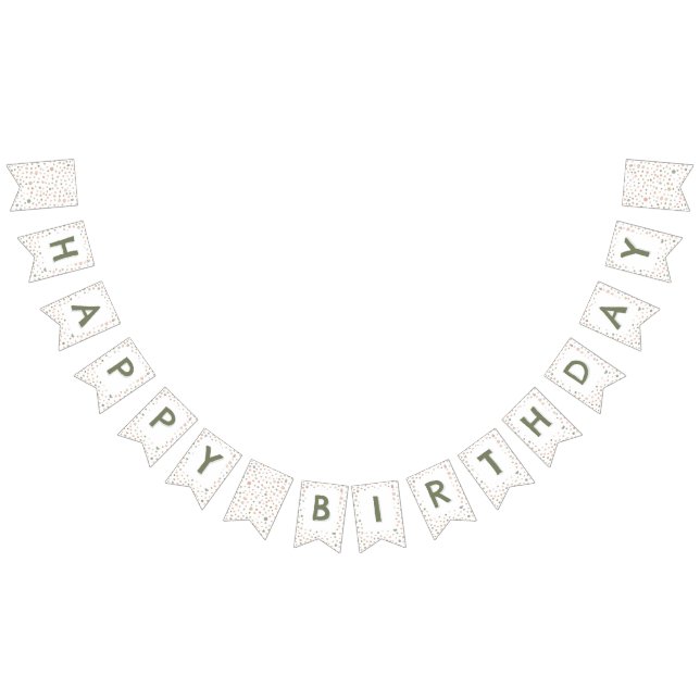 Mandy Confetti Wasserfarbe Dots Jagdflag Wimpelkette (Alle)