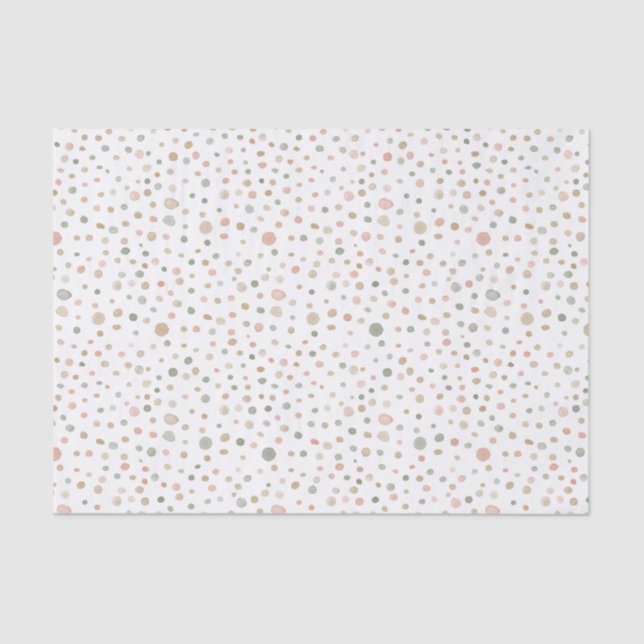 Mandy Confetti Watercolor Dots Tissue Paper Seidenpapier (Vorderseite)