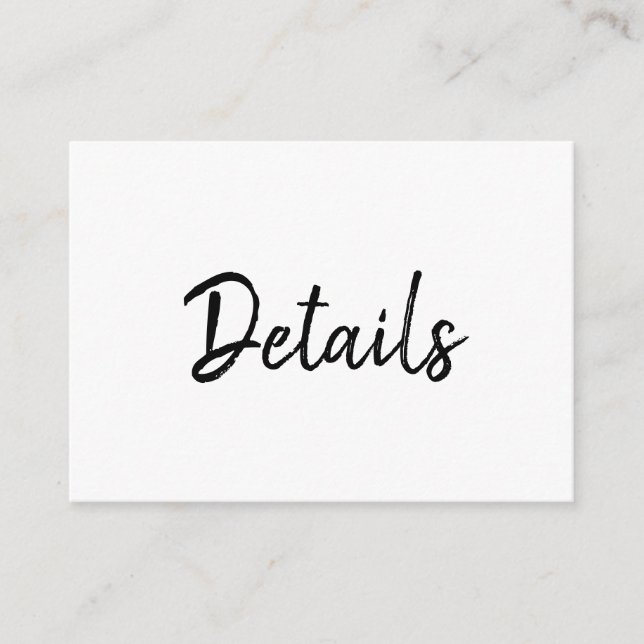 Mandy Minimalistisch Simple Enclosure Cards Begleitkarte (Vorderseite)