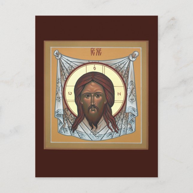 Mandylion-Gebetskarte Postkarte (Vorderseite)